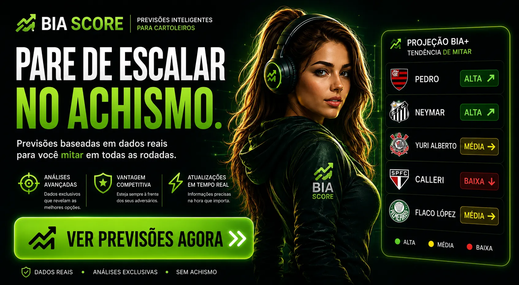 Escale com dados. Entrar na BIAScore.
