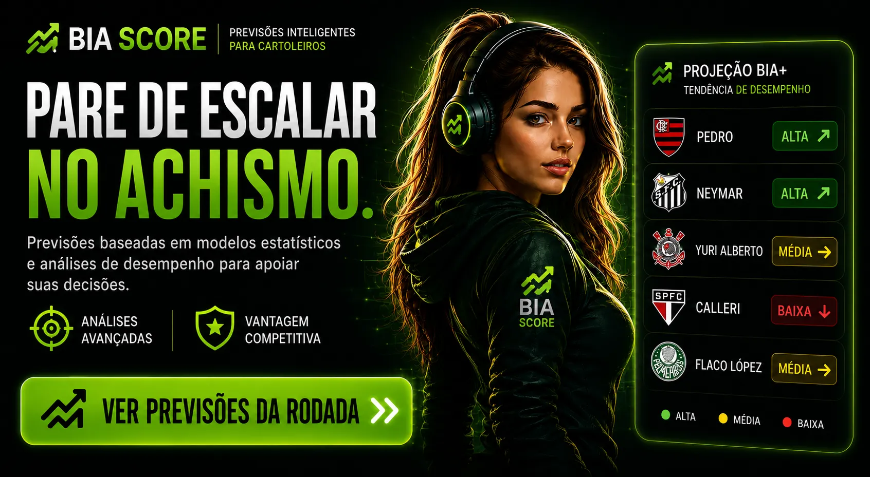 Escale com dados. Entrar na BIAScore.