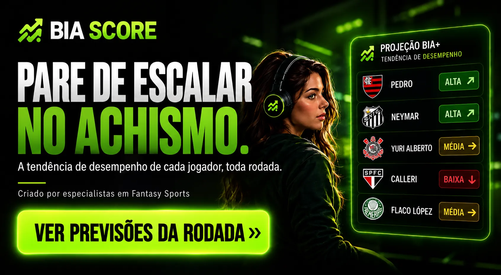 Escale com dados. Entrar na BIAScore.